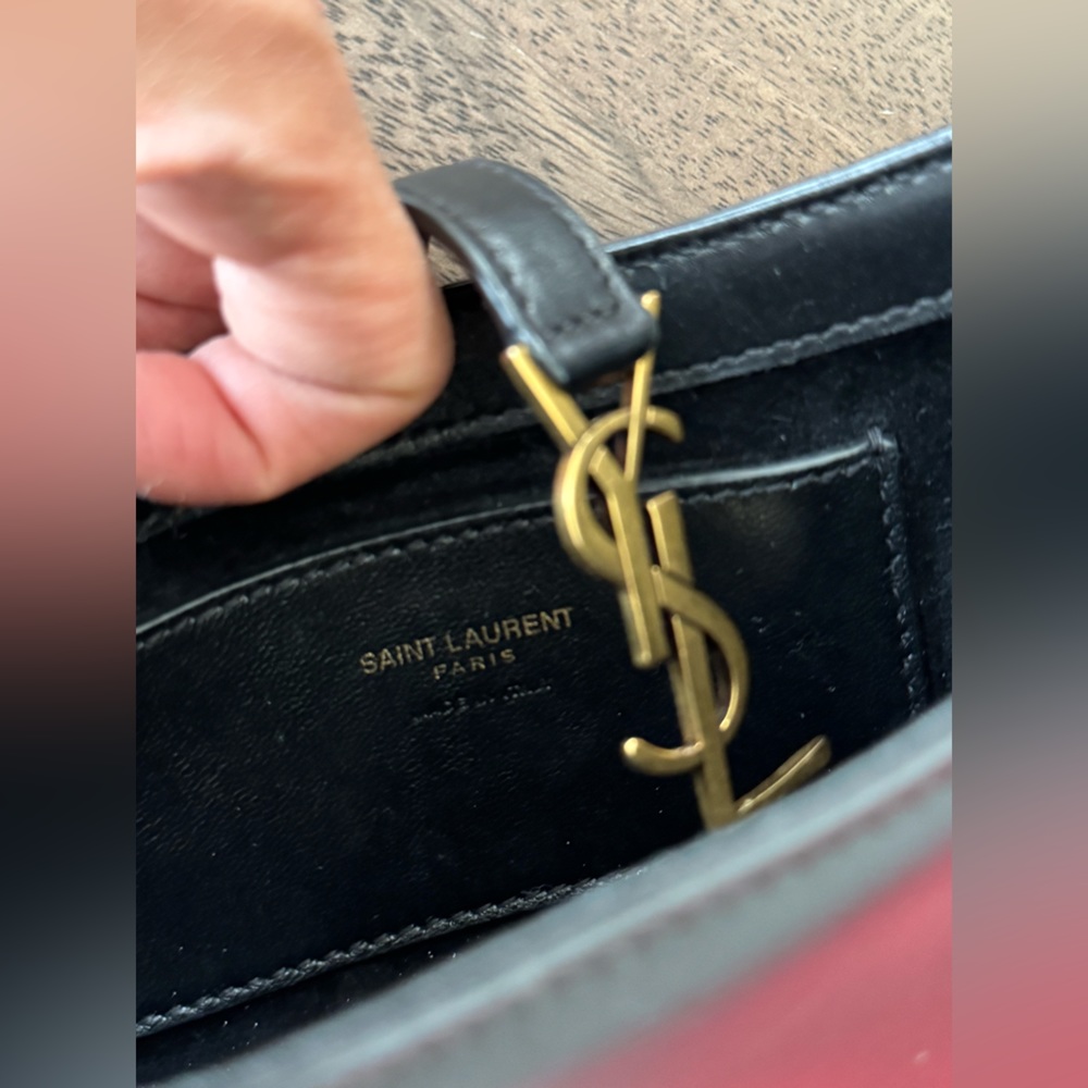Micro Leather Hobo YSL Saint Laurent Bag Black - Picture 4 of 7